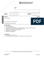 Cambridge IGCSE: FRENCH 0520/23