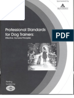 Professional Standards For Dog Trainers 2001