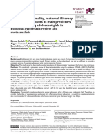 Endale Et Al 2022 Menstrual Abnormality Maternal Illiteracy and Household Factors As Main Predictors of Anemia Among