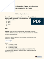 JEE Main 2024 Solutions Jan 30 Shift 2