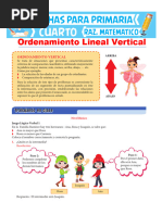 Problemas de Ordenamiento Lineal Vertical para Cuarto de Primaria