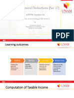 General Deductions Notes