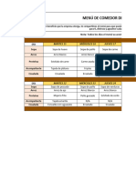 Propuesta Menú Empleados