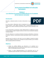 La Enseñanza de La Proporcionalidad en La Escuela Secundaria