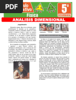 Analisis Dimensional para Quinto Grado de Secundaria