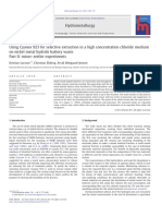 Using Cyanex 923 For Selective Extraction in A High Concentration Chloride Medium-Part II-Larsson