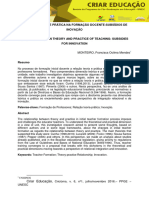 Canarim, @MONTEIRO, Francisca Ocilma Mendes, RELAÇÃO TEORIA E PRATICA NA FORMAÇÃO DOCENTE-SUBSIDIOS DE INOVAÇÃO