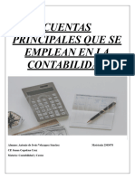 Cuentas Usadas en Contabilidad