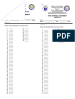 3rd Quarter Answer Sheet