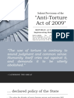 Salient Provisions of The Anti Torture Act