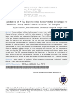 Validation of X Ray Fluorescence Spectro