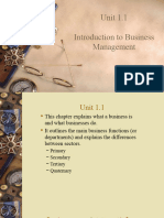 Unit 1.1 Intro To Business Managment