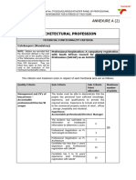 Annexure A (2) Architectural Profession Technical Funcitonality Criteria