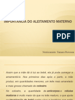 Importância DO ALEITAMENTO MATERNO