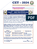 TSICET Exam Notification 2024