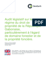 2014 04 01 Audit Legislatif Sur Le Regime Du Droit de Propriete de La Republique Gabonaise Particulierement A Legard de Domaine Forestier Et de Propriete Ce FR