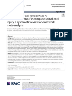 The Efcacy of Gait Rehabilitations For The Treatment of Incomplete Spinal Cord Injury - A Systematic Review and Network Meta-Analysis. 2022