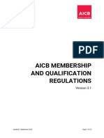 AICB Membership and Qualification Regulations