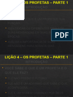 EBD - Lição 4 - Os Profetas Parte 1