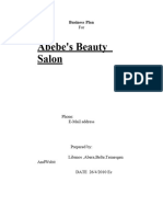 Abebe's Beauty Salon: Business Plan