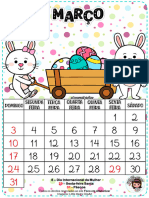 Calendario Mensal Colorido 2024