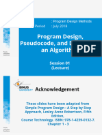 20180728113008D1526 - Session 01 Program Design, Pseudocode, and Developing An Algorithm L