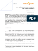 A Importância Do Letramento Literário para A Formação Do Leitor