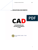 1º Ano de Direito Introdução Ao Estudo Do Direito CAD