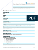 Design Document WP1 Creating Your Website