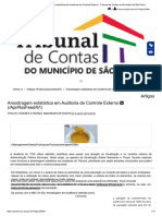 Amostragem Estatística em Auditoria de Controle Externo - Tribunal de Contas Do Município de São Paulo