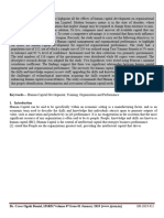 The Effectsof Human Capital Developmenton Organizational Performance