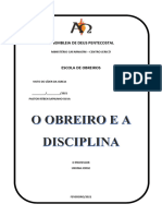 O Obreiro e A Disciplina