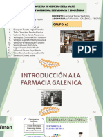 Farmacia Galénica - Procesos de La Evaluacion de La Farmacia Galenica - Semana 1