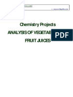 Analysis of Vegetables Fruit Juices