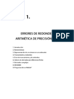 Errores de Redondeo y Precision