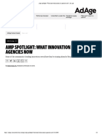 Amp Spotlight - What Innovation Means To Agencies Now - Ad Age