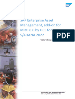 SAP Enterprise Asset Management Add-On For MRO 8.0 by HCL For SAP S4HANA 2022 Feature Scope Document v1.0