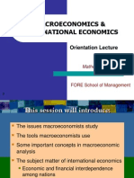 Macroeconomics & International Economics: Orientation Lecture