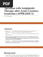 Presentation Apixaban - APPRAISE 2 TRIAL