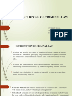 Nature and Purpose of Criminal Law