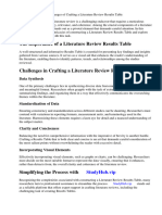 Literature Review Results Table