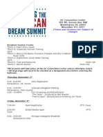 2011 Defending The American Dream Summit Agenda