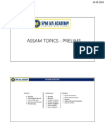 Assam Topics - Prelims