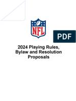 2024 Playing Rules, Bylaw and Resolution Proposals