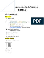 Processo de Aquecimento de Números - (MODELO)