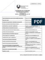 Calendario Actividades Bach. Gral. 23-10