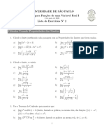 Lista - 2 - de - Exercicios - Fisica (1) Usp 2023 Calculo I