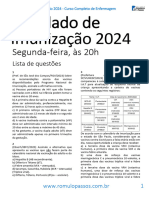 Simulado de ImunizaÃ Ã o 2024