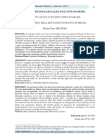 Svinente, Editor Da Revista, 1 ASPECTOS HISTÓRICOS DA EDUCAÇÃO INCLUSIVA NO BRASIL