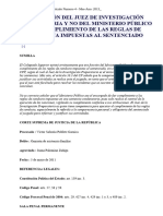 13 Es Función Del Juez de Investigación Preparatoria y No Del Ministerio Público Dar Cumplimiento de Las Reglas de Conducta Impuestas Al Sentenciado